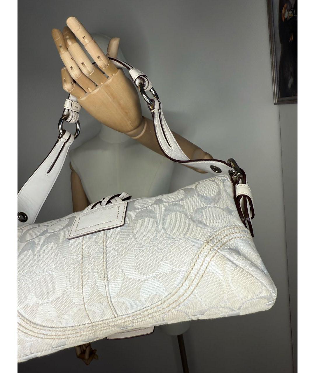 COACH Белая сумка с короткими ручками, фото 5