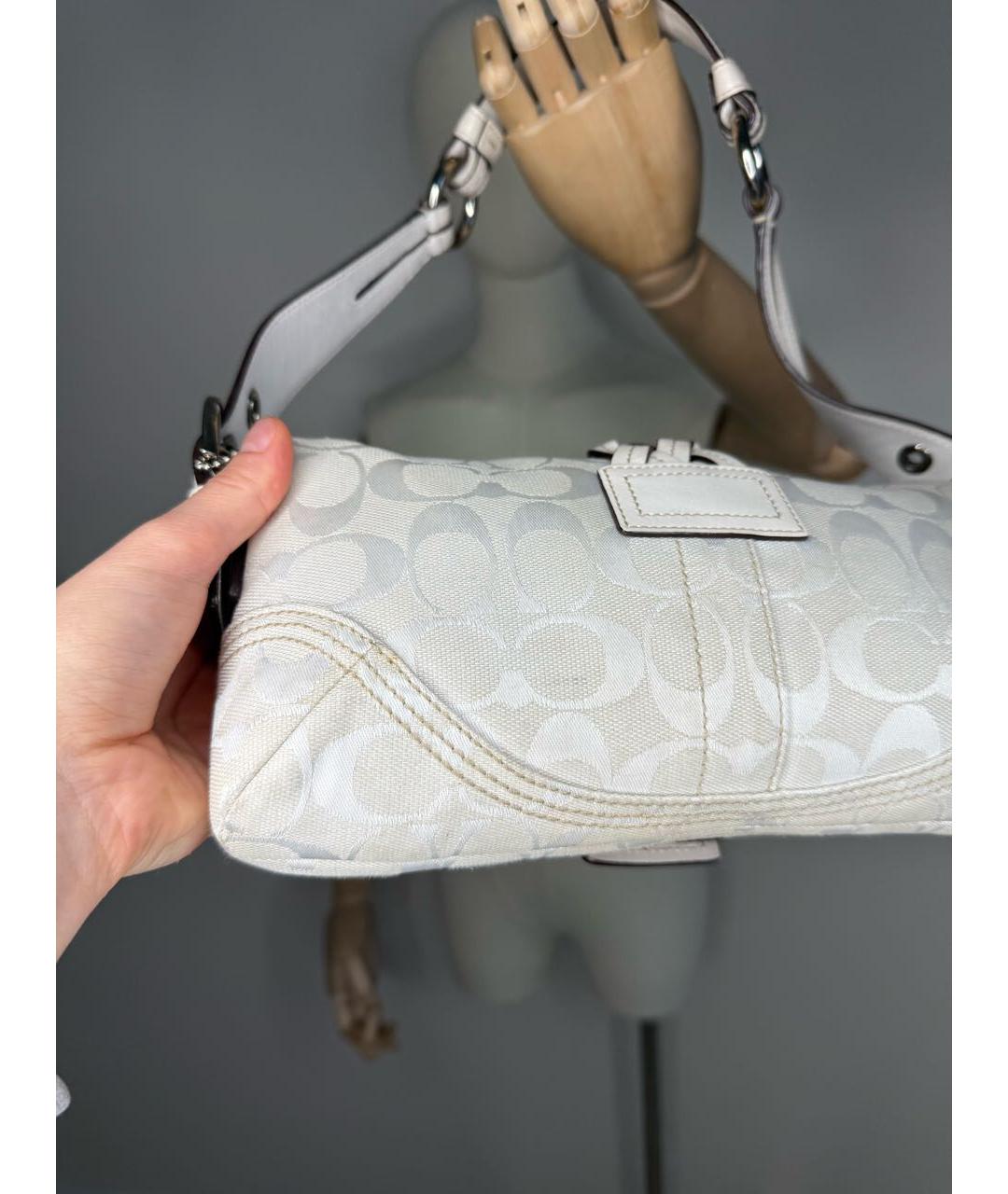 COACH Белая сумка с короткими ручками, фото 6