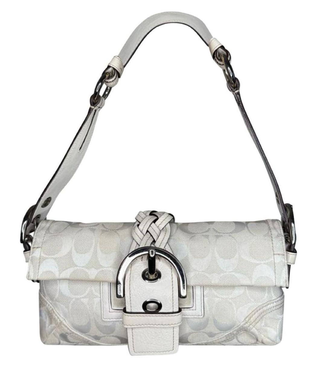 COACH Белая сумка с короткими ручками, фото 9
