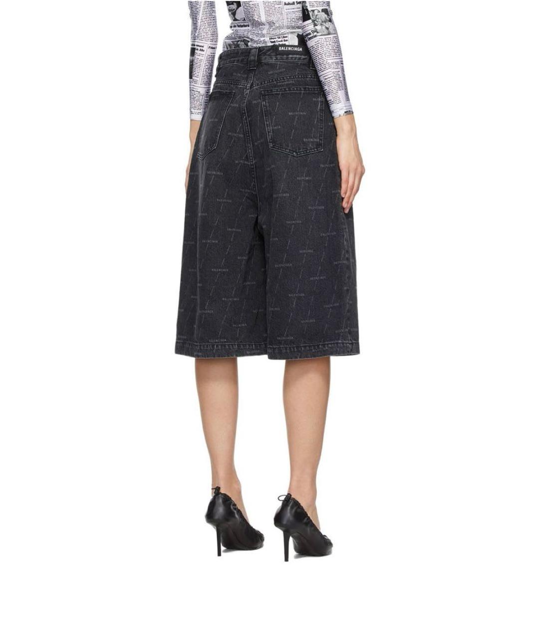 BALENCIAGA Антрацитовые хлопковые шорты, фото 3