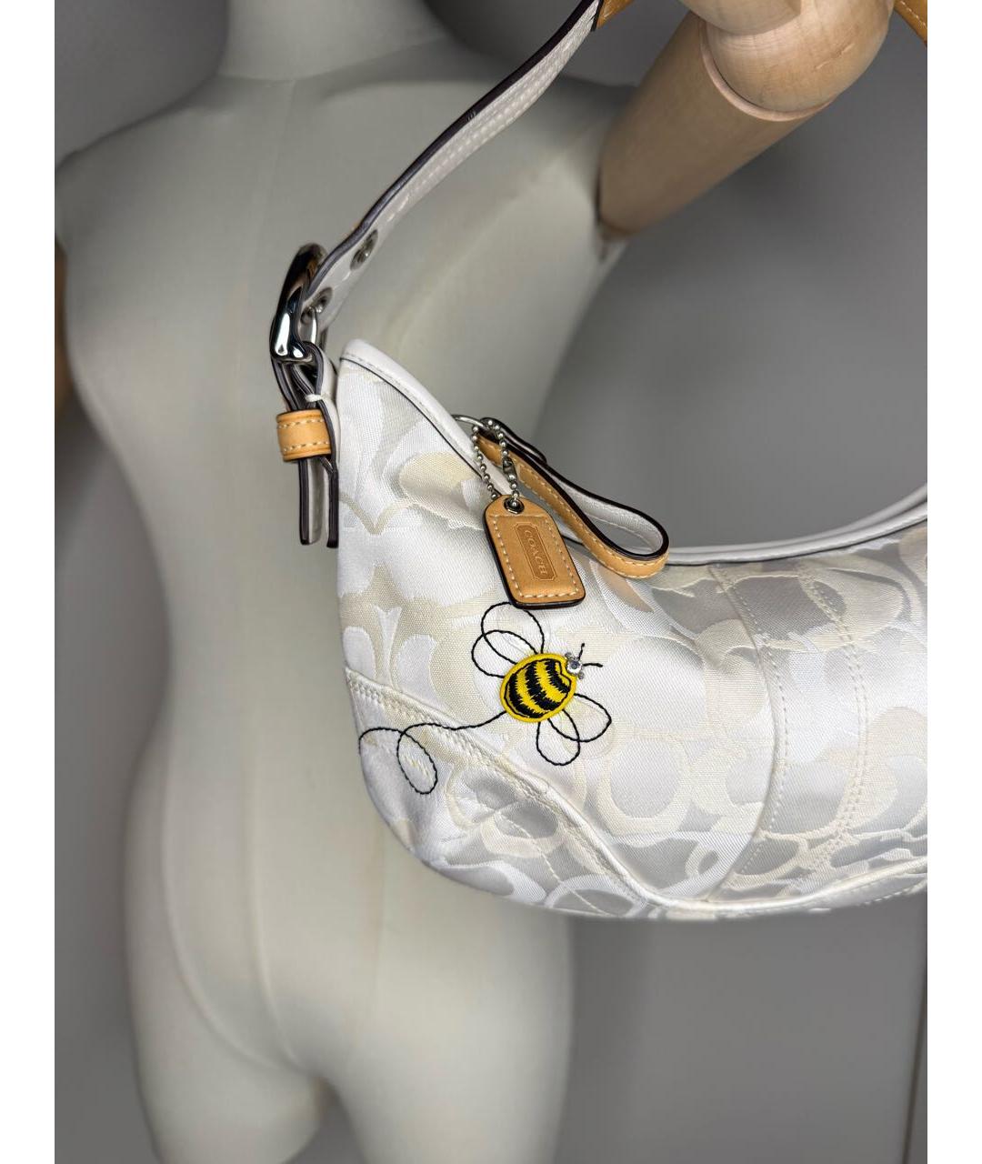 COACH Белая сумка через плечо, фото 3