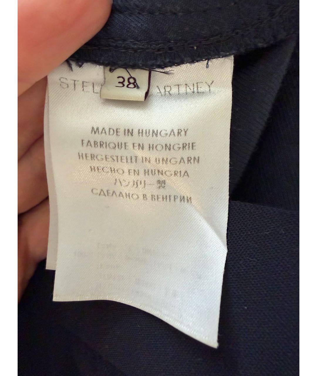 STELLA MCCARTNEY Темно-синие шерстяные прямые брюки, фото 7