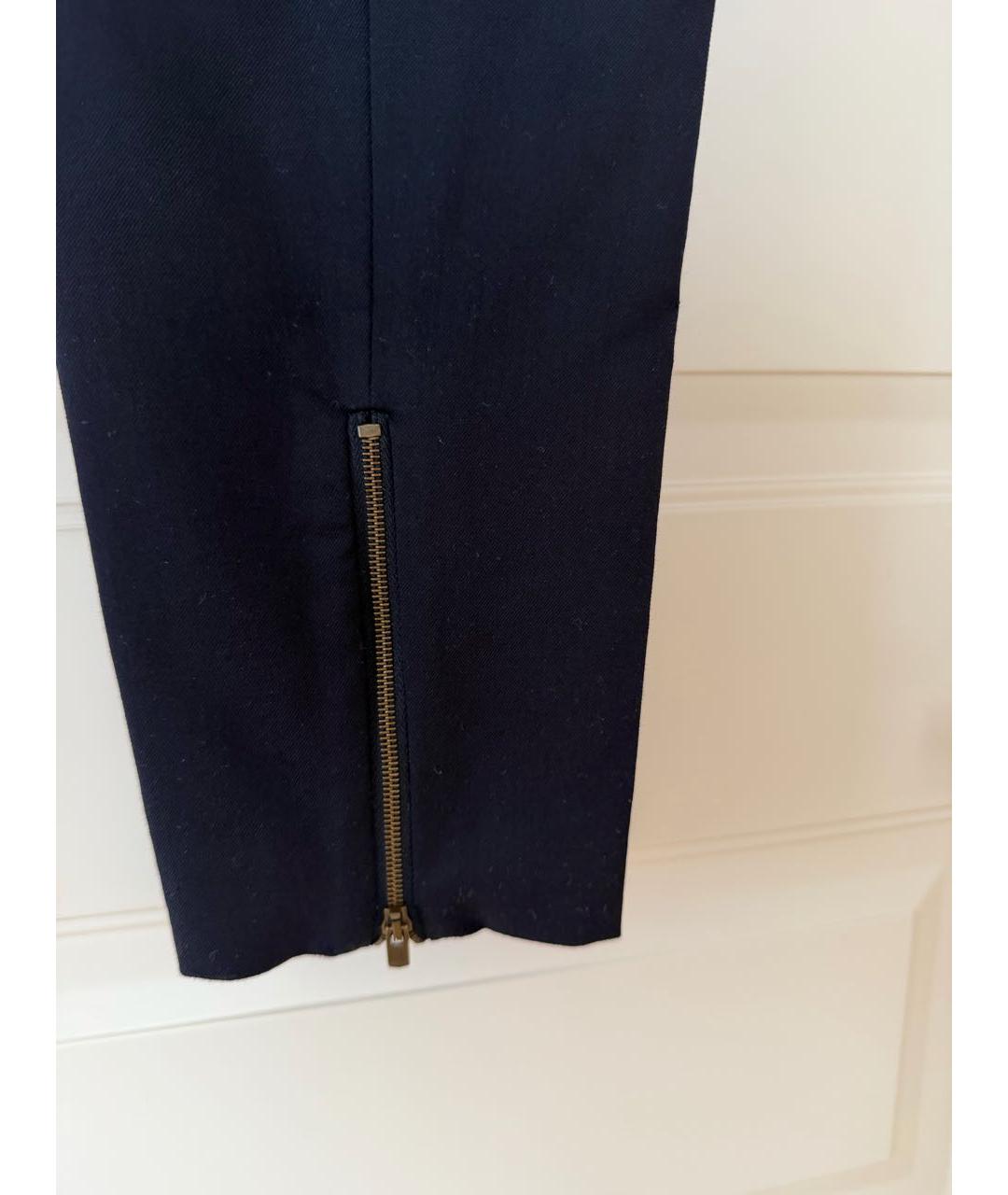 STELLA MCCARTNEY Темно-синие шерстяные прямые брюки, фото 6
