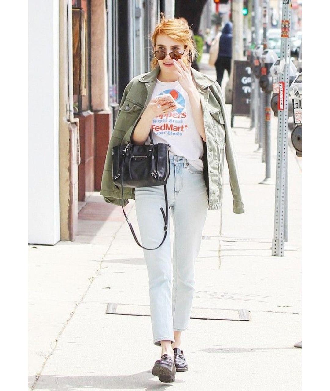 BALENCIAGA Серая кожаная сумка с короткими ручками, фото 8