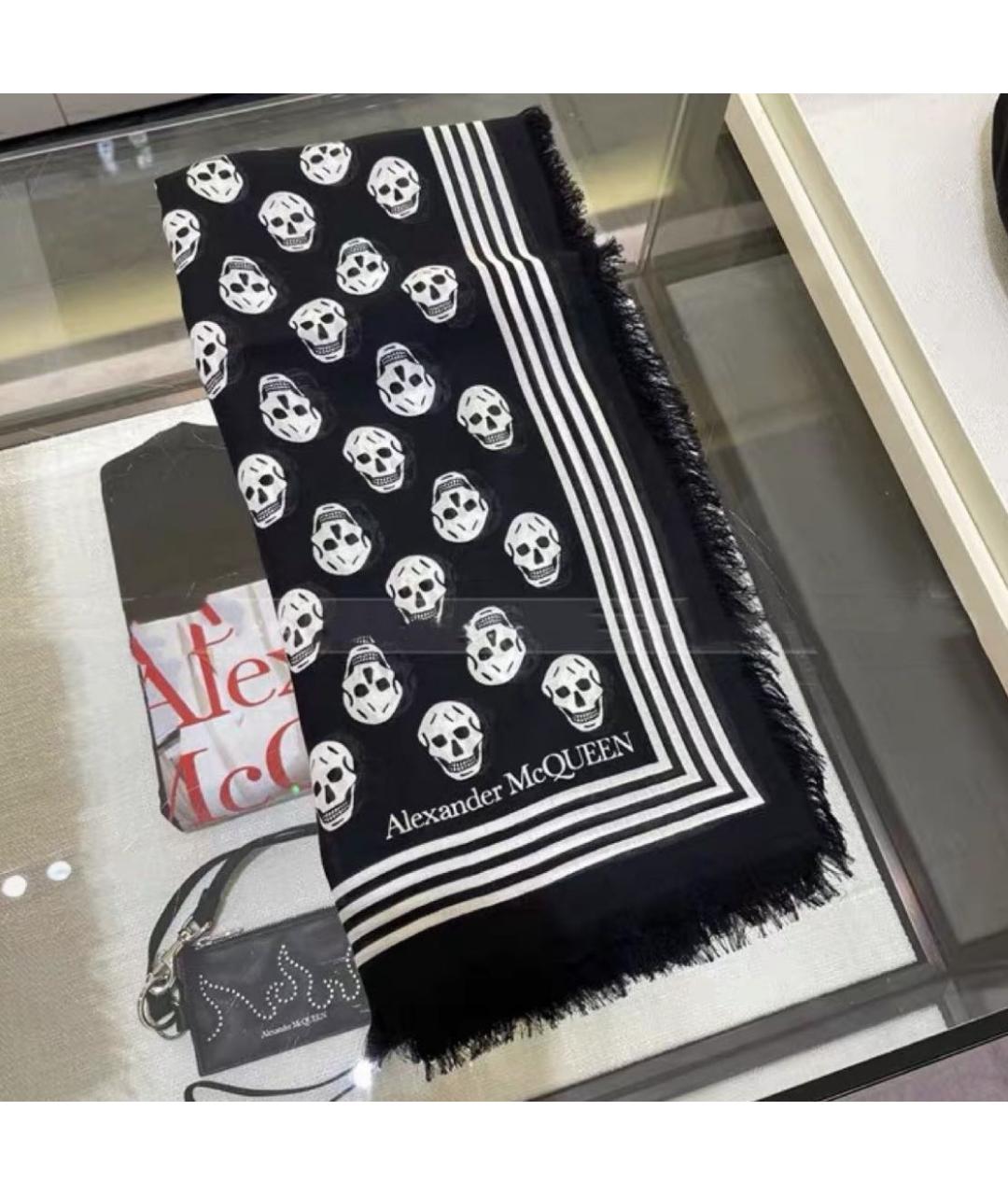 ALEXANDER MCQUEEN Черный платок, фото 4