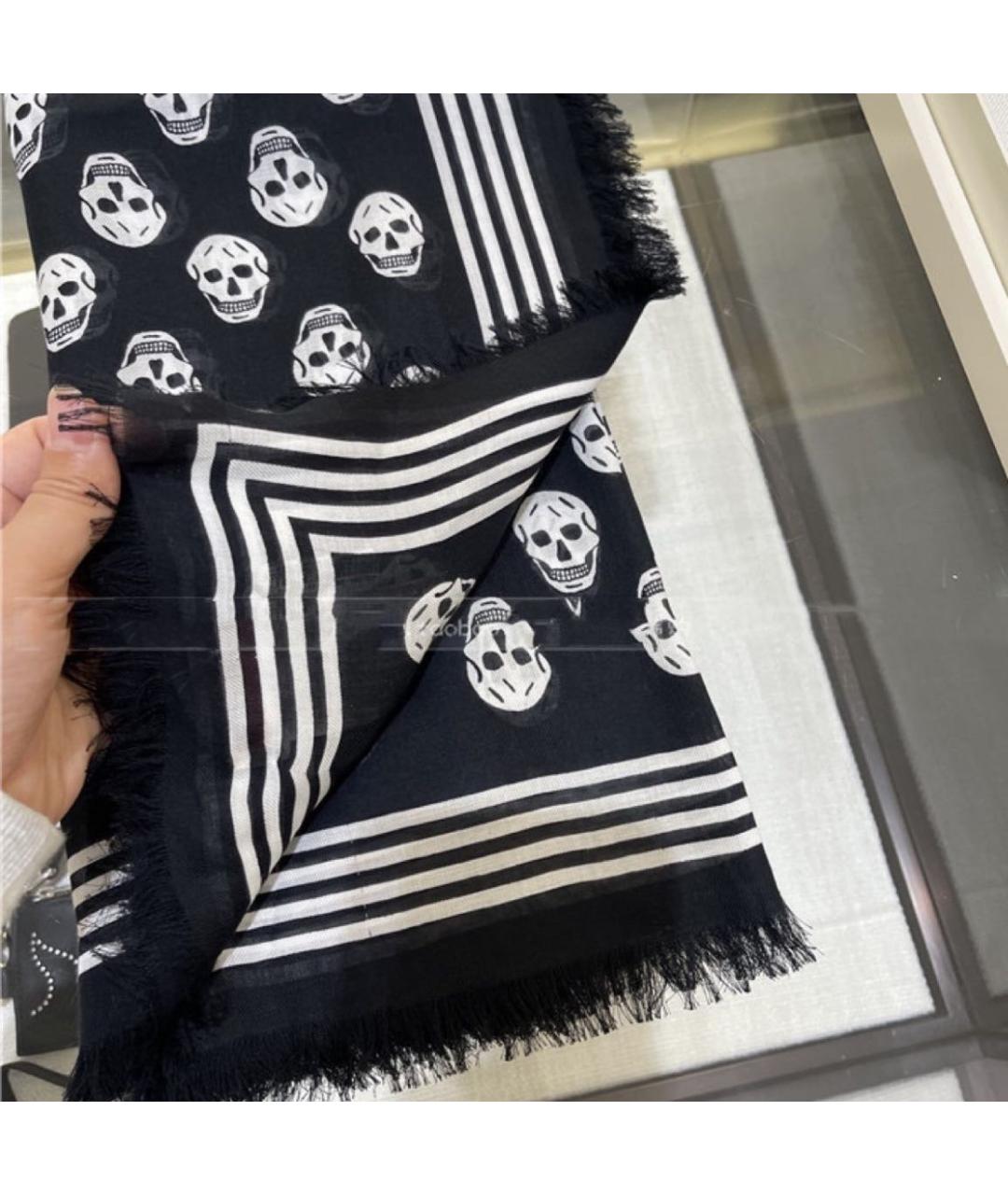 ALEXANDER MCQUEEN Черный платок, фото 5