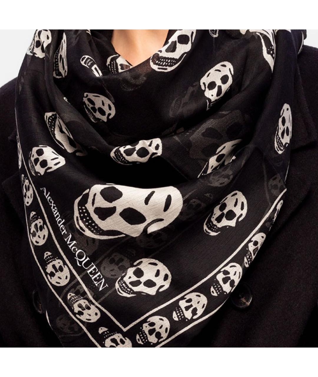 ALEXANDER MCQUEEN Черный платок, фото 3