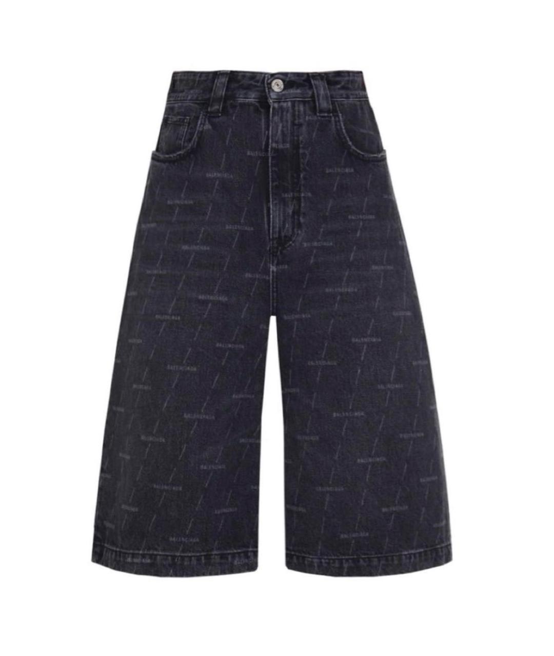 BALENCIAGA Антрацитовые хлопковые шорты, фото 9