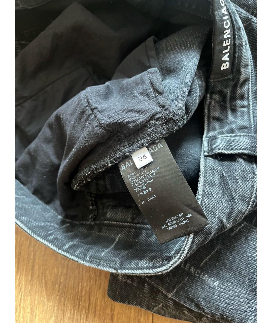 BALENCIAGA Антрацитовые хлопковые шорты, фото 5