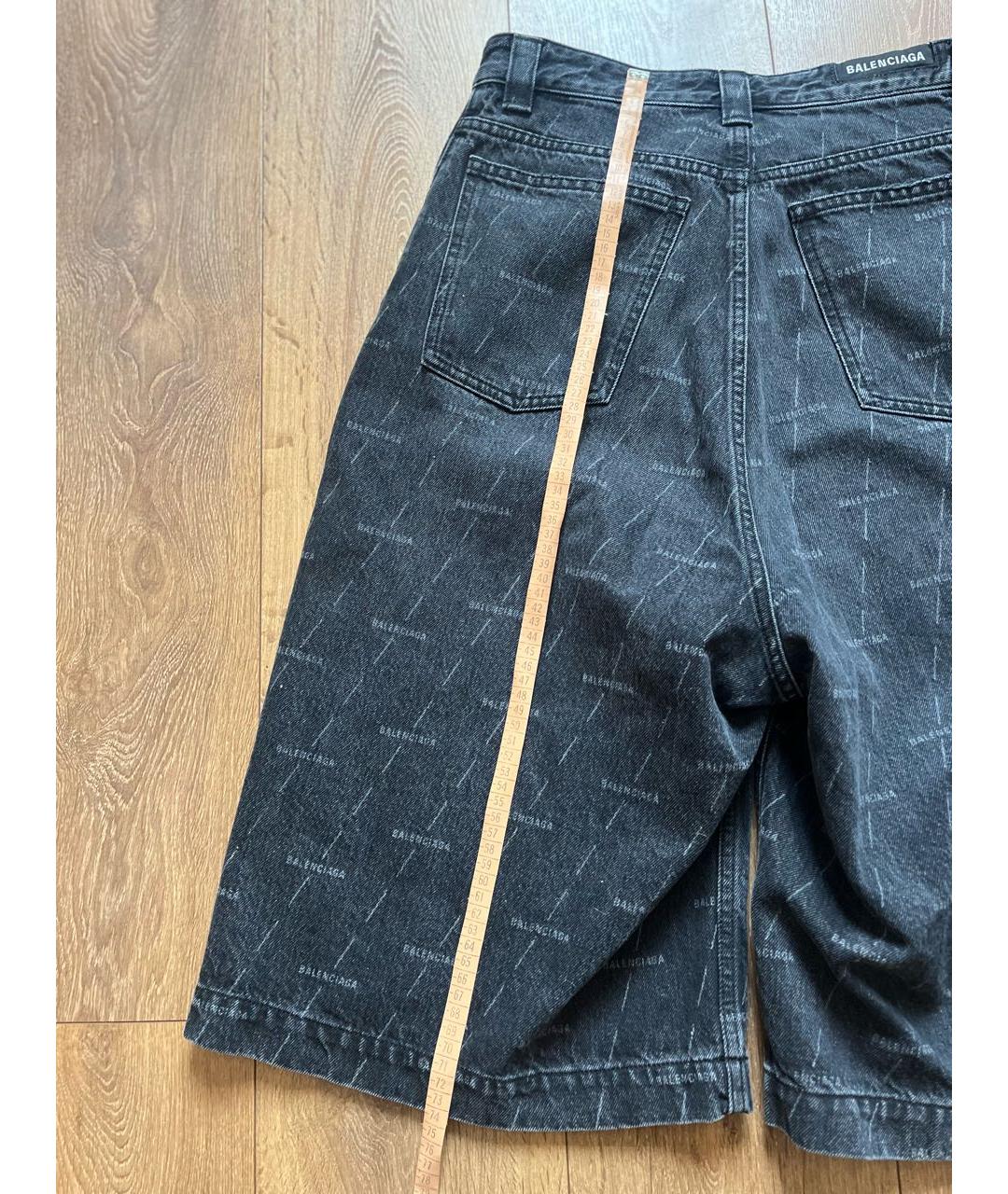 BALENCIAGA Антрацитовые хлопковые шорты, фото 8