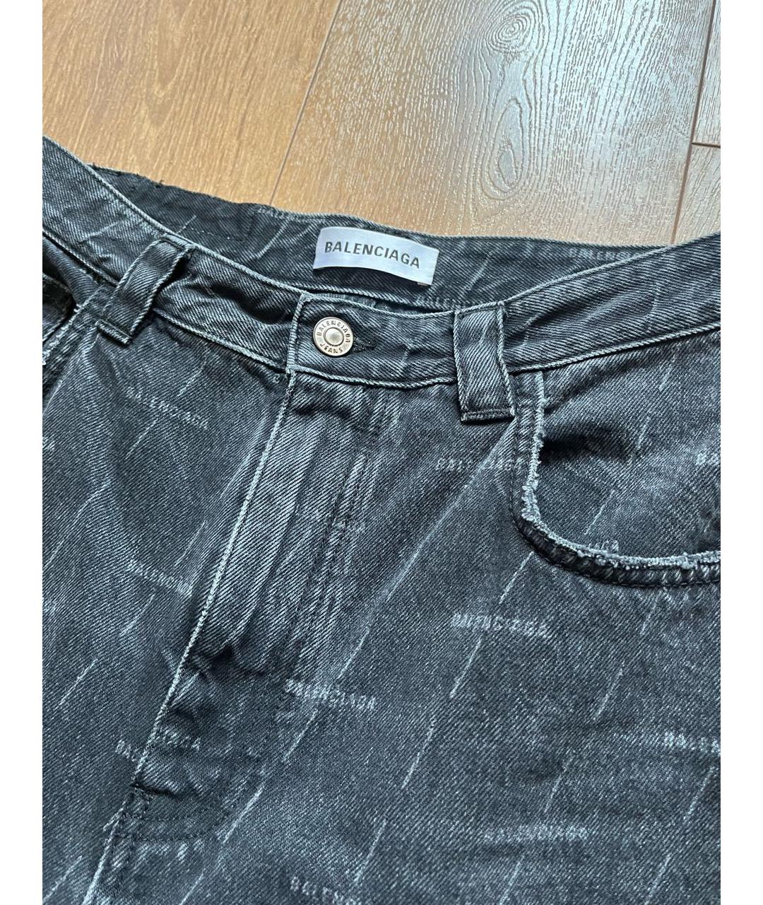 BALENCIAGA Антрацитовые хлопковые шорты, фото 4