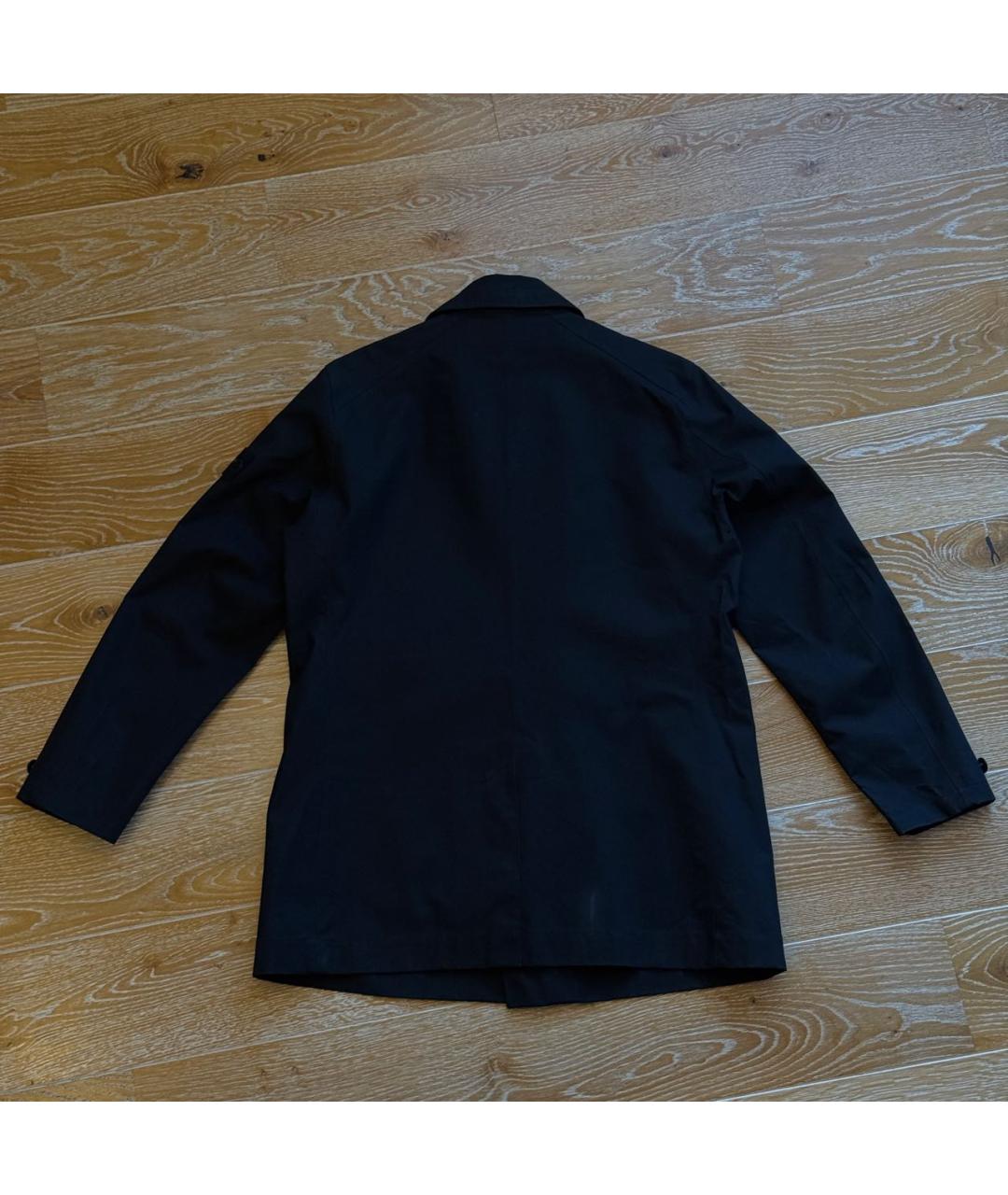 STONE ISLAND Темно-синий хлопковый тренч / плащ, фото 2