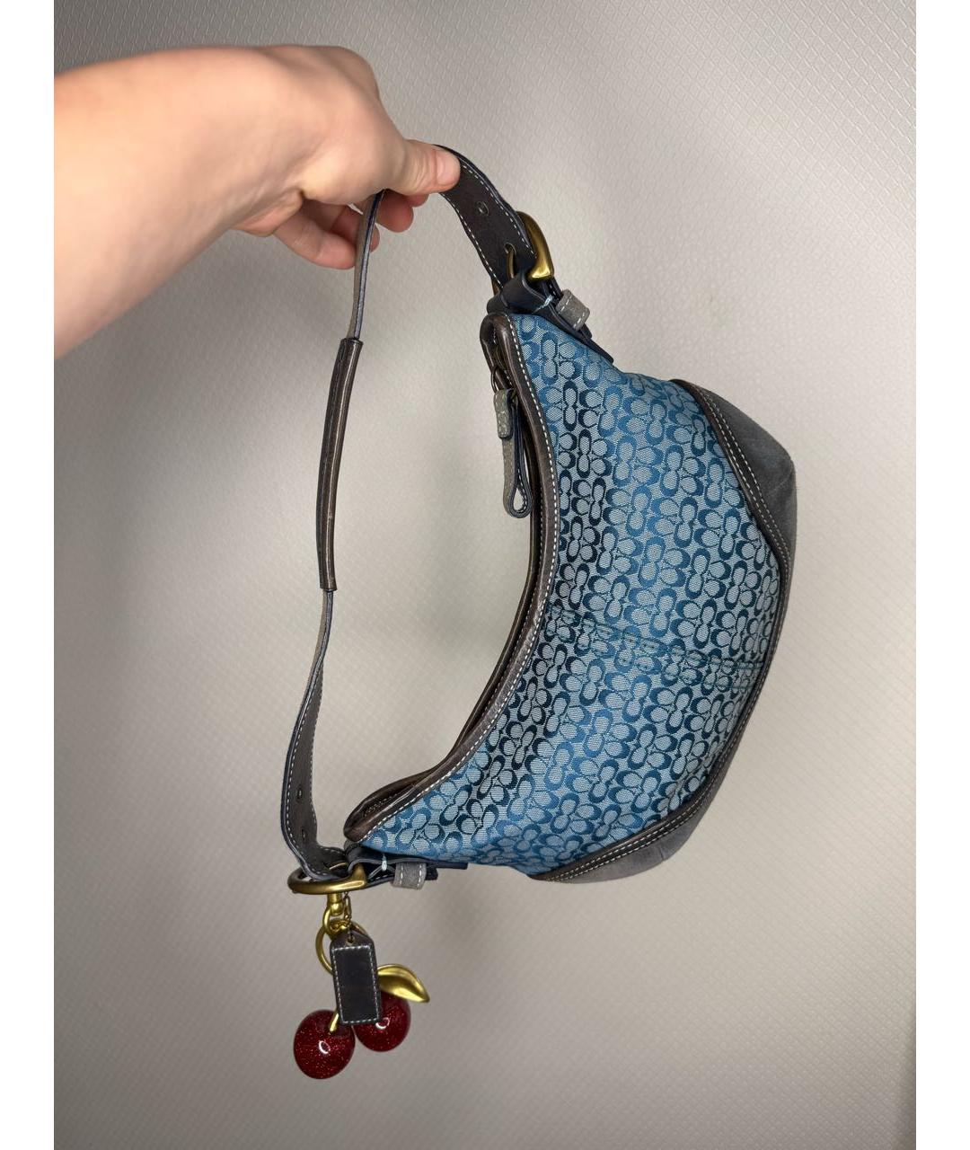 COACH Синяя сумка через плечо, фото 3