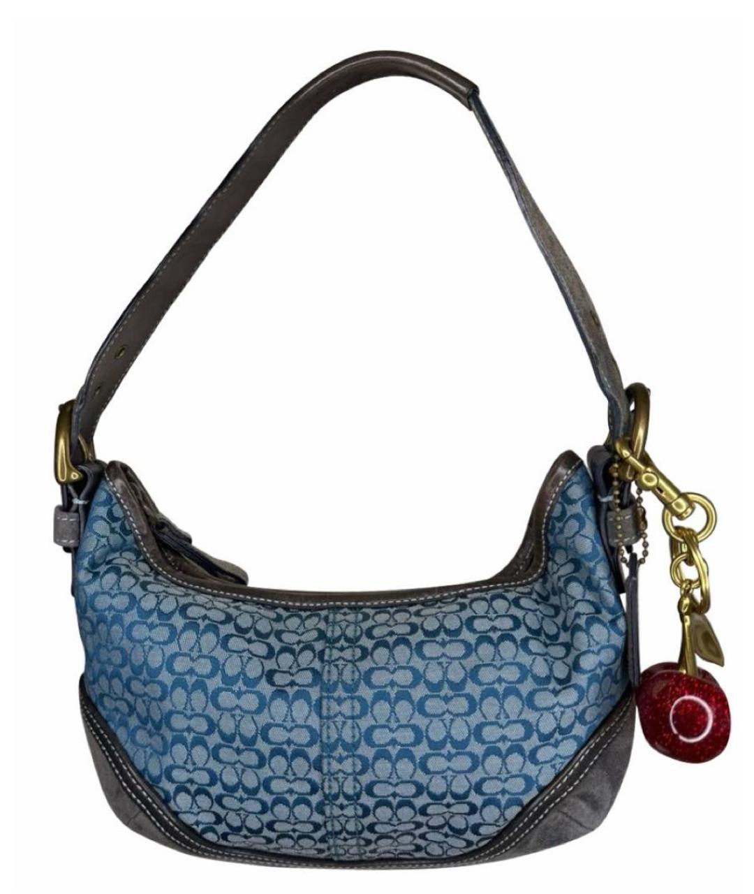 COACH Синяя сумка через плечо, фото 9