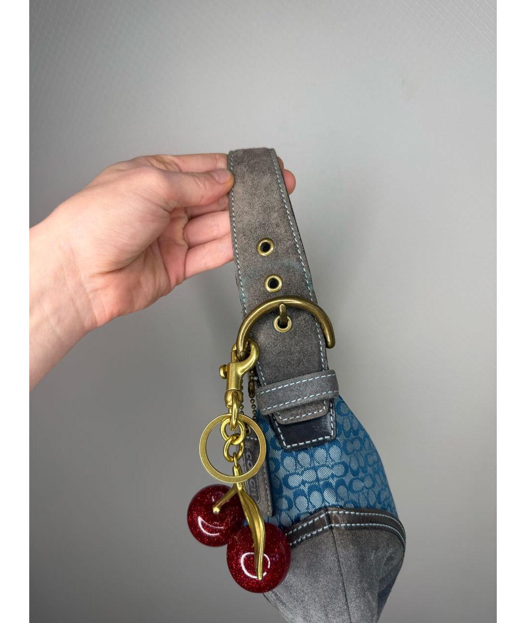 COACH Синяя сумка через плечо, фото 6