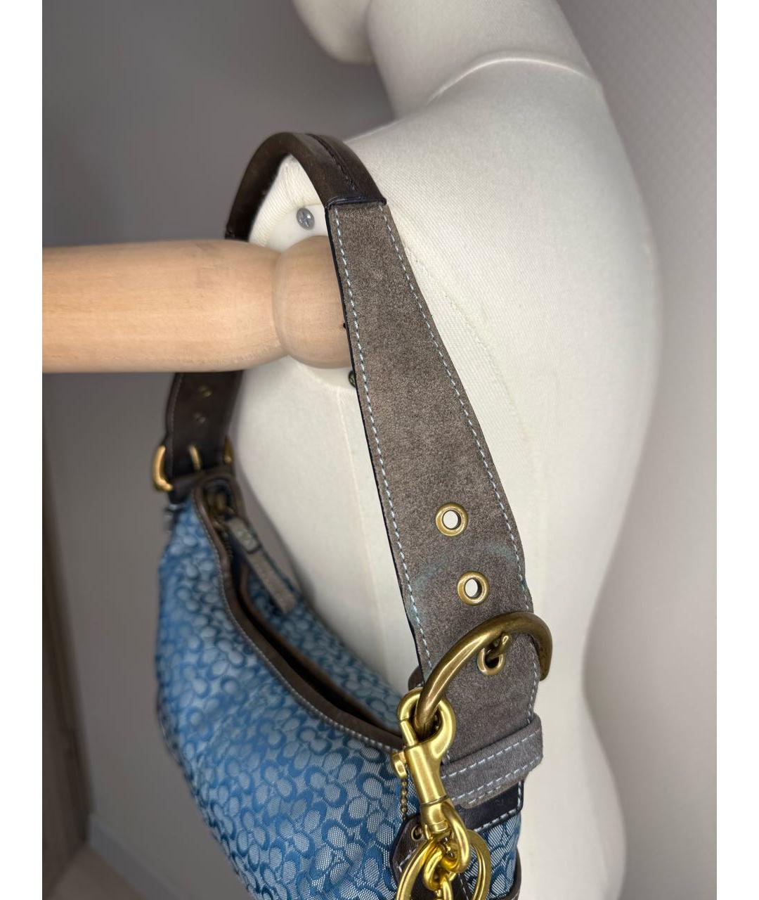COACH Синяя сумка через плечо, фото 4