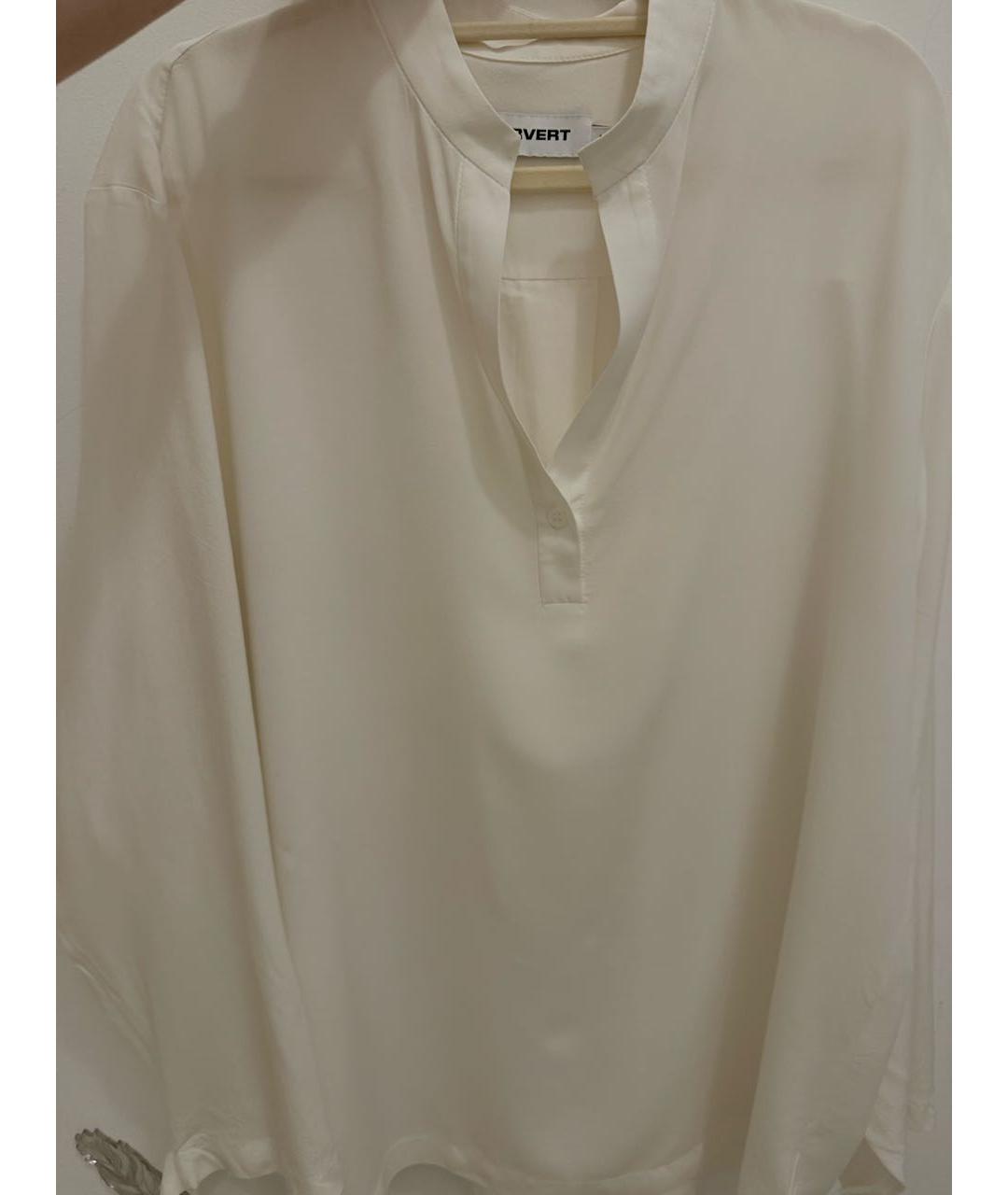 PERVERT Белая шелковая блузы, фото 8