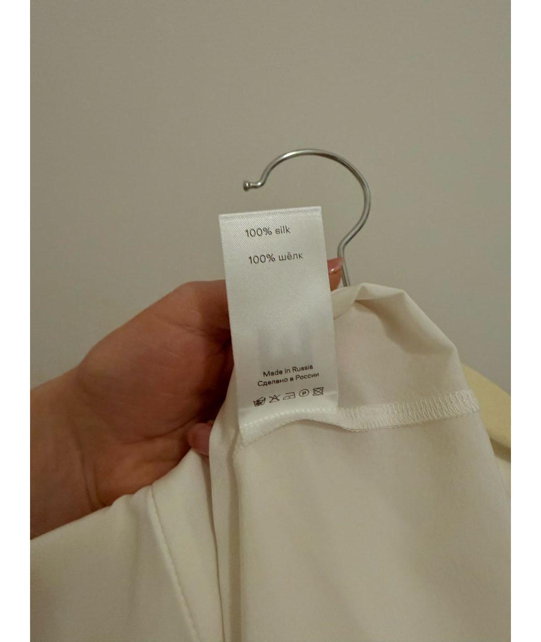 PERVERT Белая шелковая блузы, фото 6
