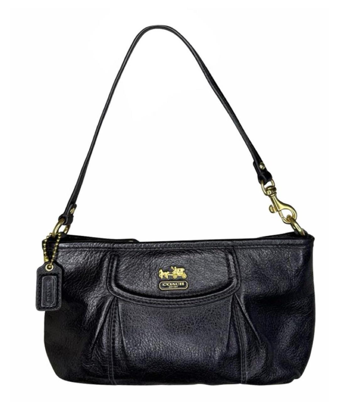 COACH Черная кожаная сумка через плечо, фото 9
