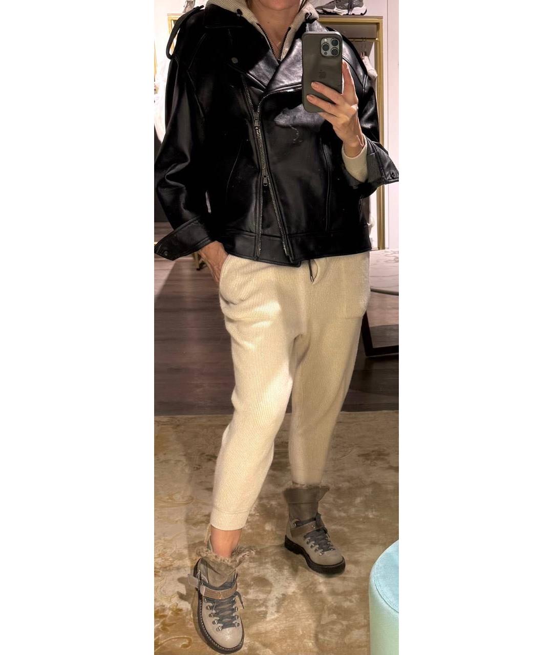 BRUNELLO CUCINELLI Темно-синяя кожаная куртка, фото 7