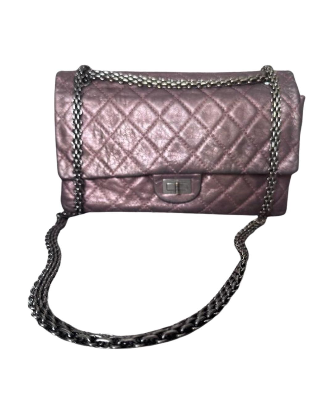 CHANEL Фиолетовая кожаная сумка на плечо, фото 1