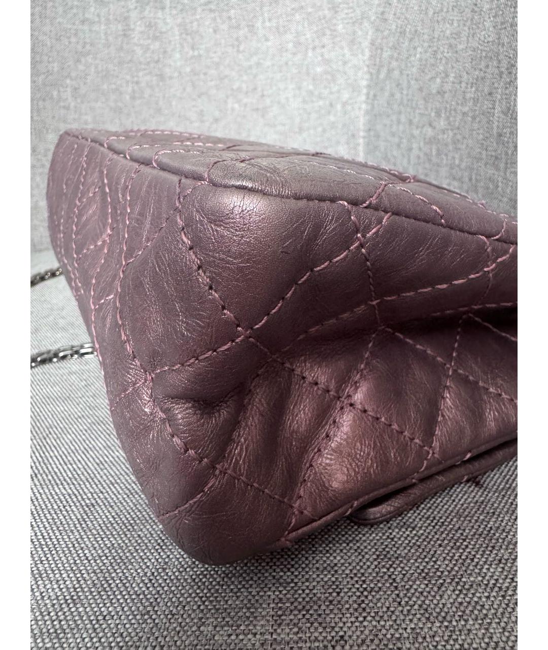 CHANEL Фиолетовая кожаная сумка на плечо, фото 7