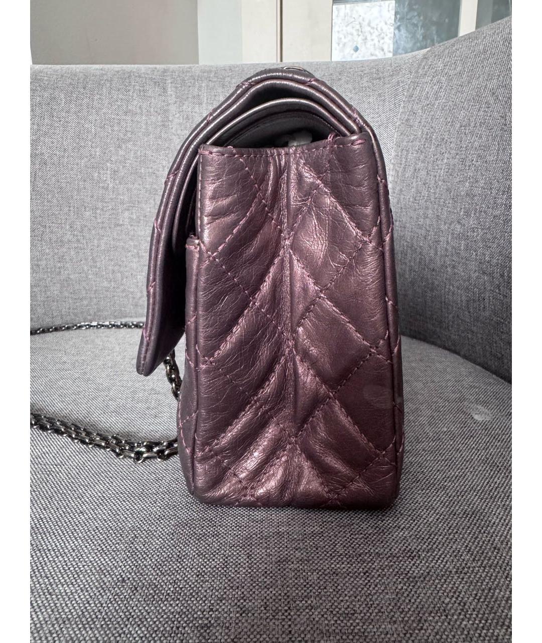 CHANEL Фиолетовая кожаная сумка на плечо, фото 3