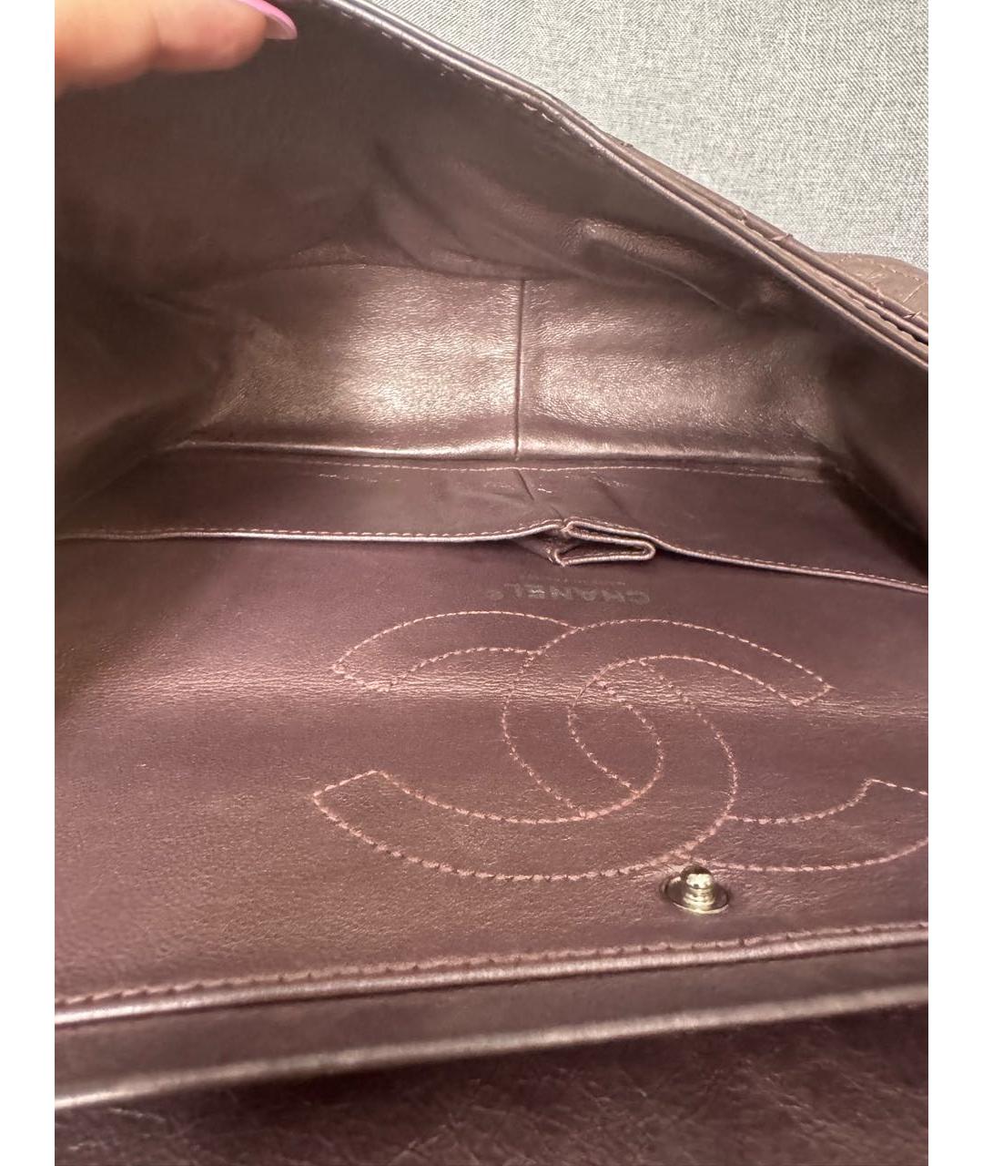 CHANEL Фиолетовая кожаная сумка на плечо, фото 8