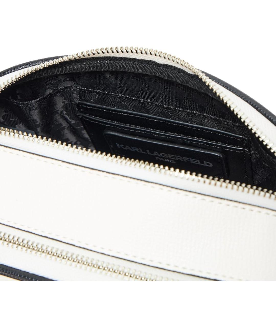 KARL LAGERFELD Белая сумка через плечо из искусственной кожи, фото 2