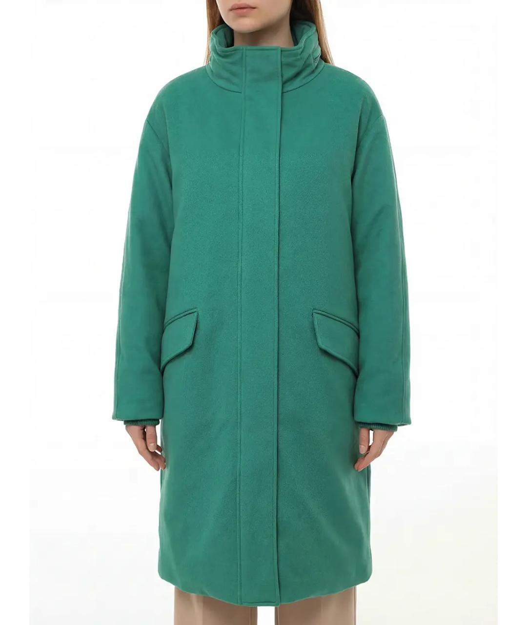 LORO PIANA Зеленые кашемировое пальто, фото 2
