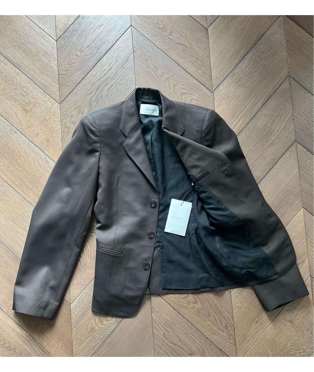 LEMAIRE Коричневый шерстяной жакет/пиджак, фото 3
