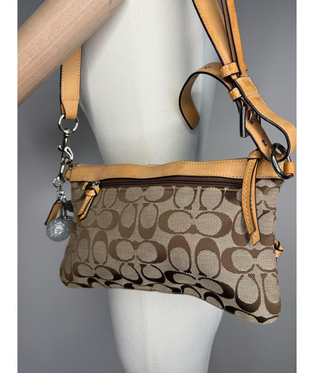 COACH Бежевая сумка через плечо, фото 6