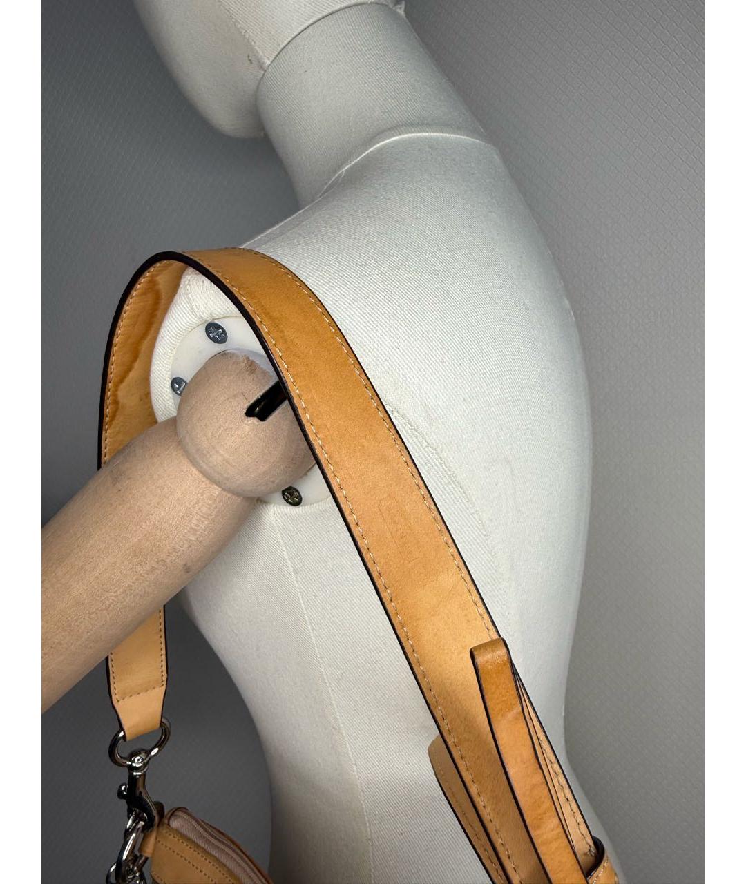 COACH Бежевая сумка через плечо, фото 5