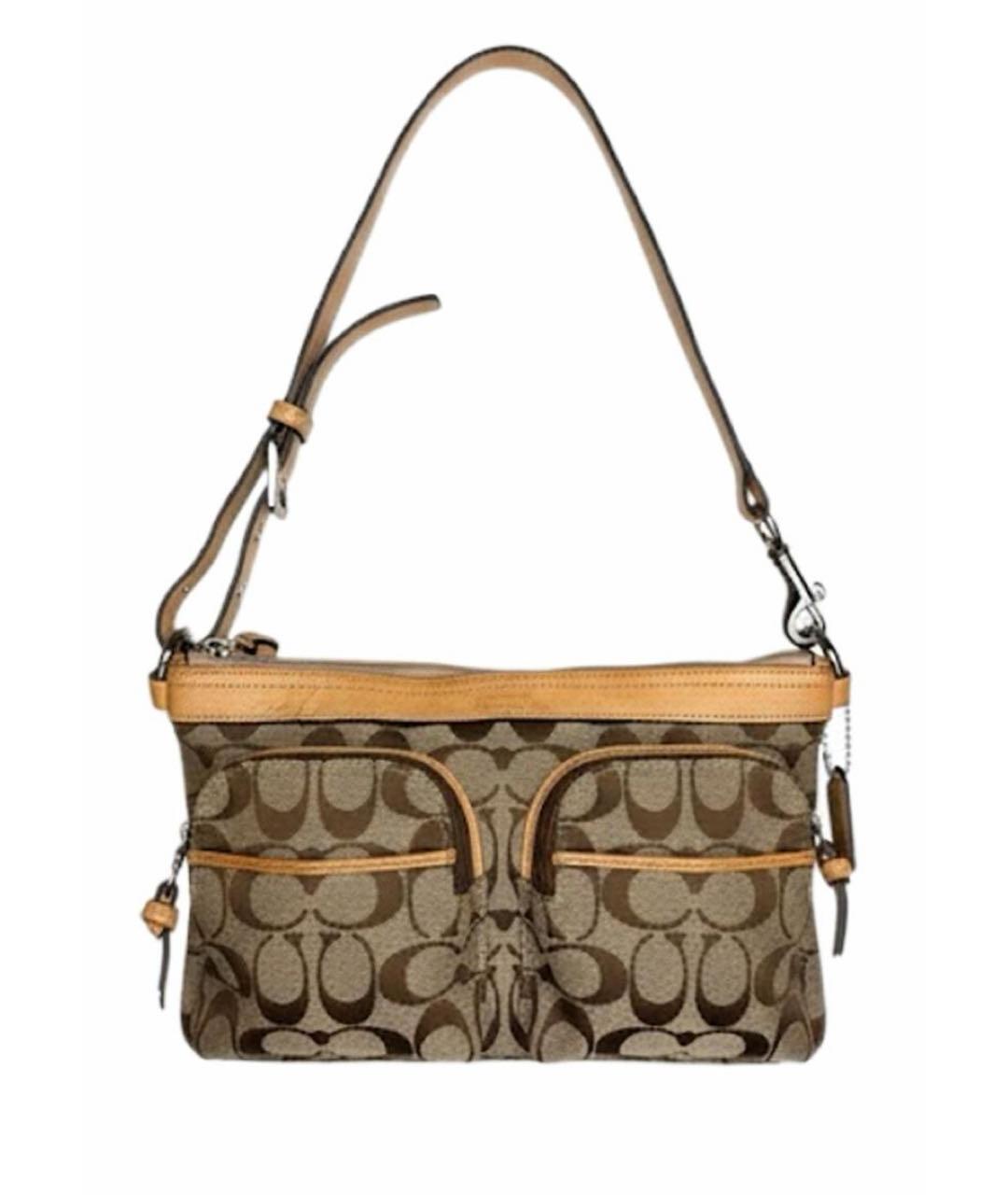 COACH Бежевая сумка через плечо, фото 9