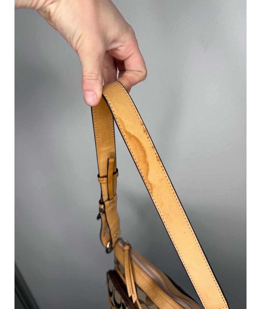 COACH Бежевая сумка через плечо, фото 8