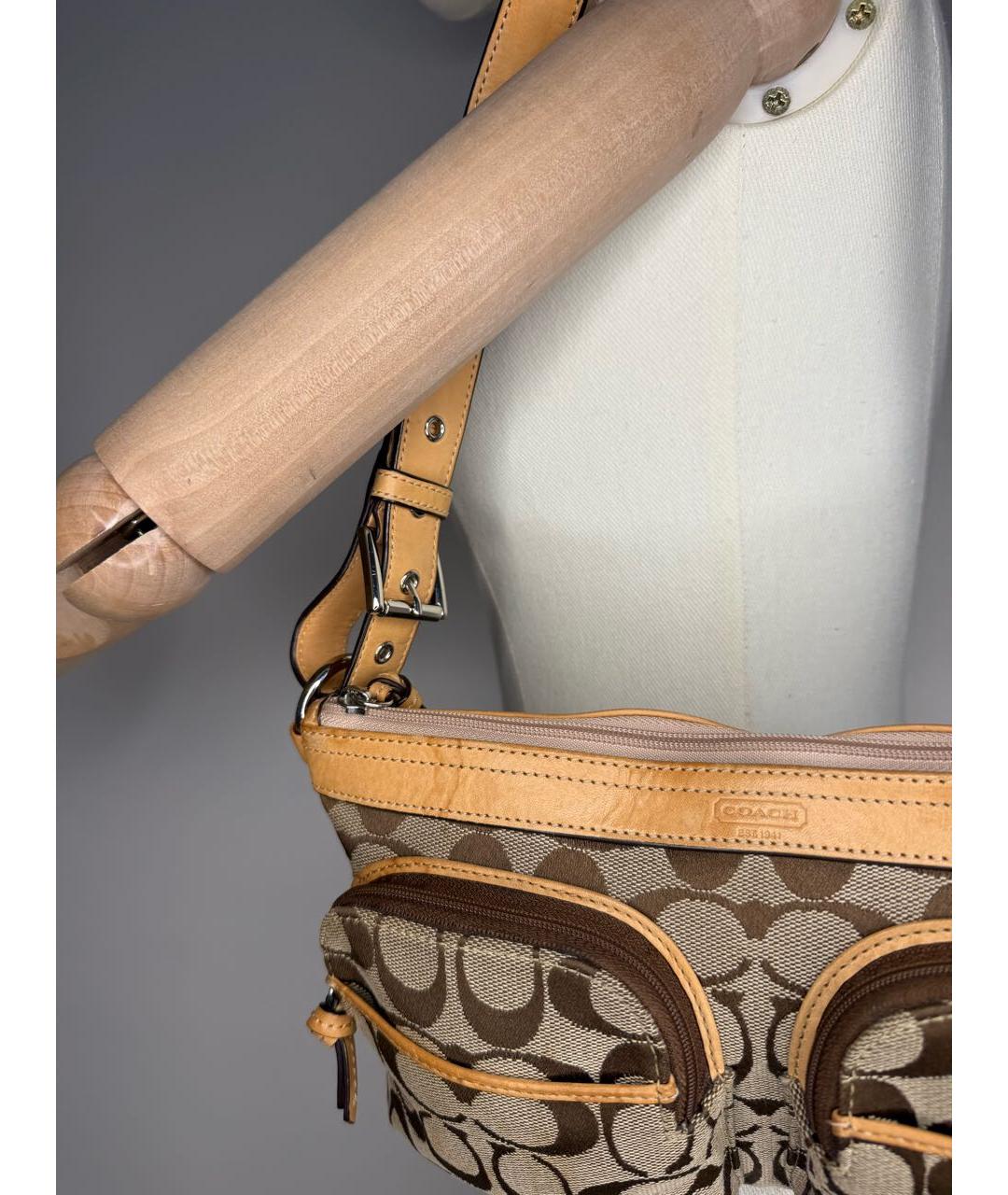 COACH Бежевая сумка через плечо, фото 7