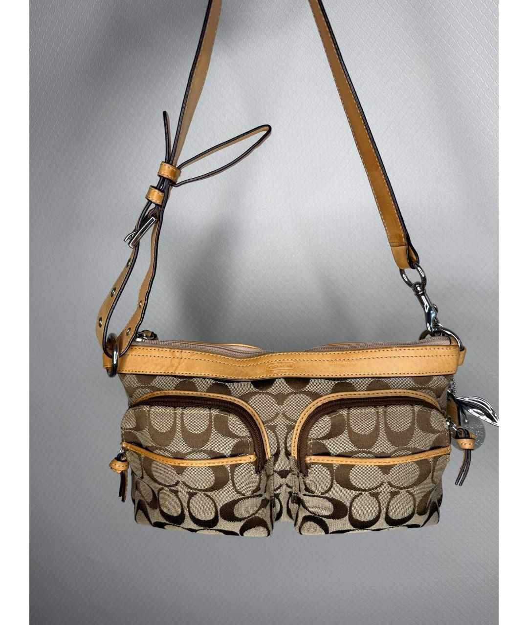 COACH Бежевая сумка через плечо, фото 2