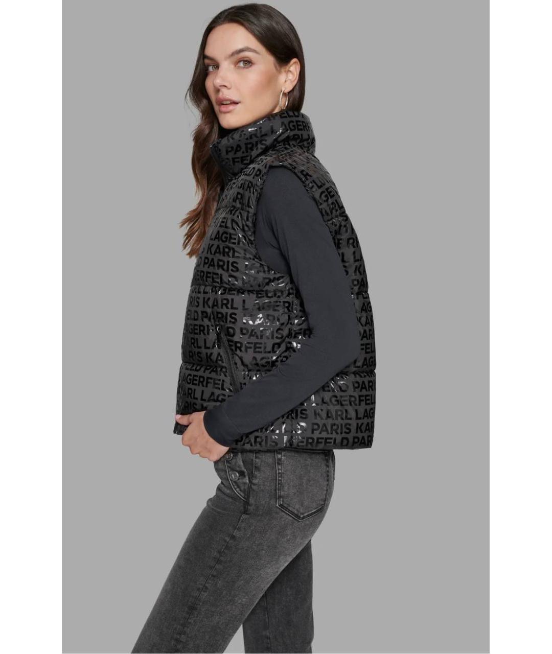 KARL LAGERFELD Черный полиэстеровый жилет, фото 2