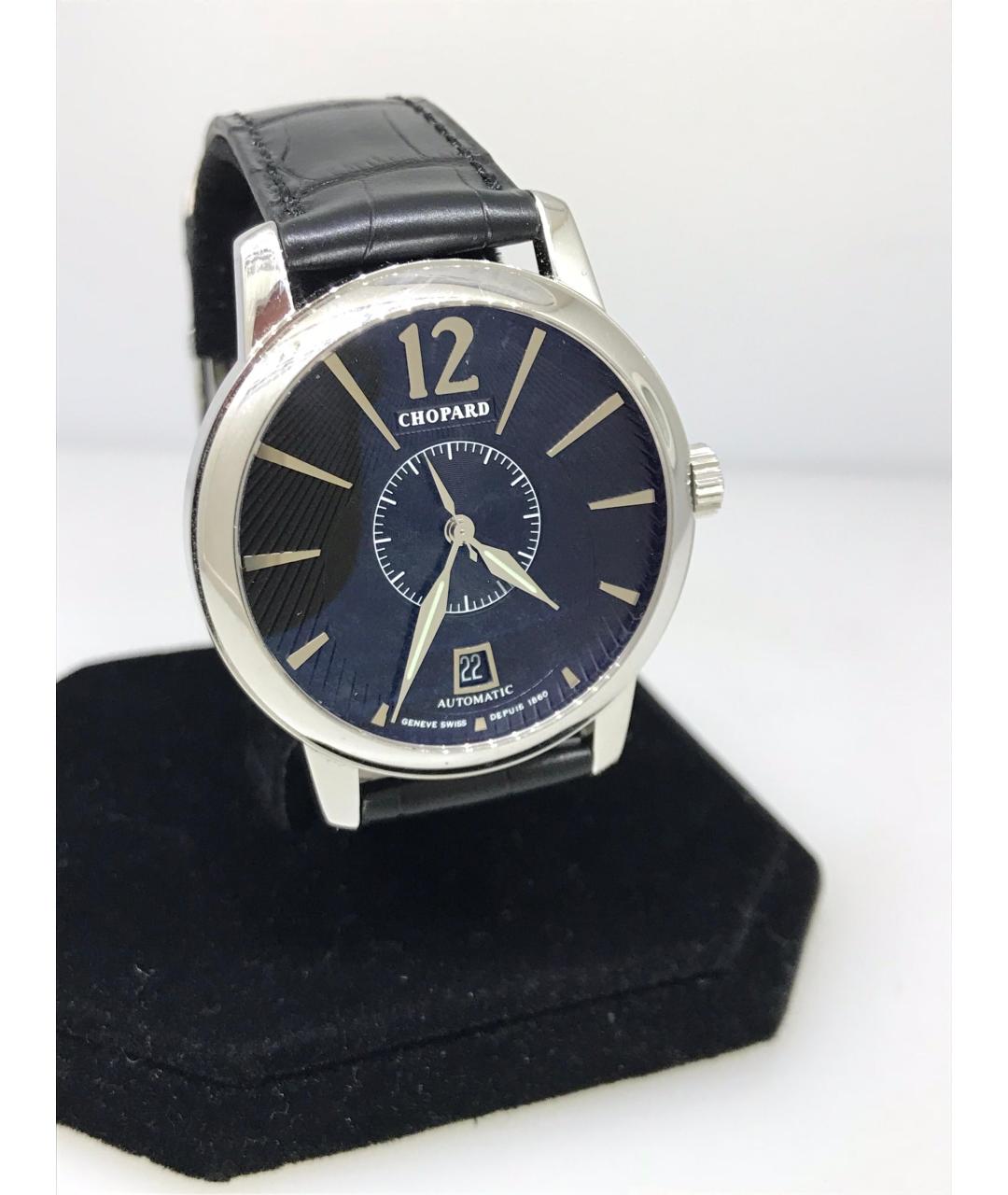 CHOPARD Черные часы из белого золота, фото 2