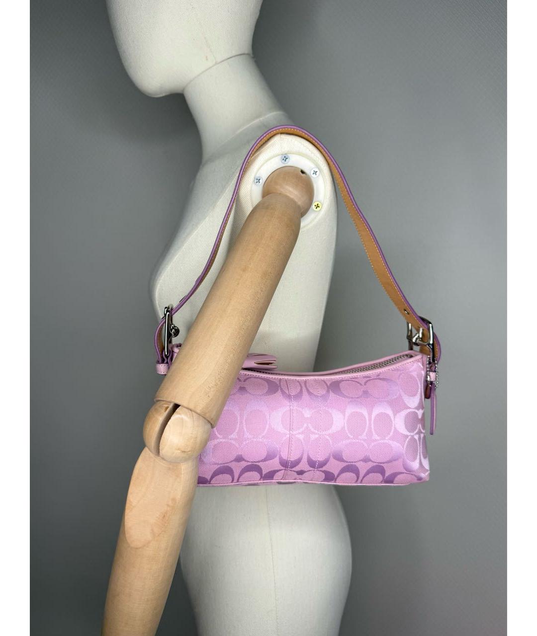 COACH Розовая сумка с короткими ручками, фото 2