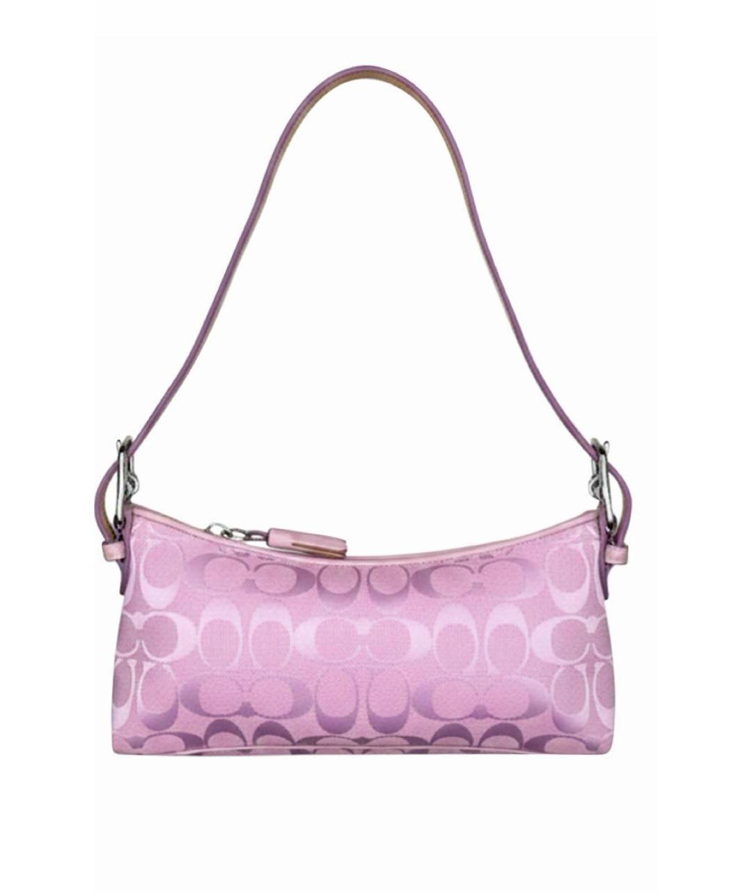 COACH Розовая сумка с короткими ручками, фото 9