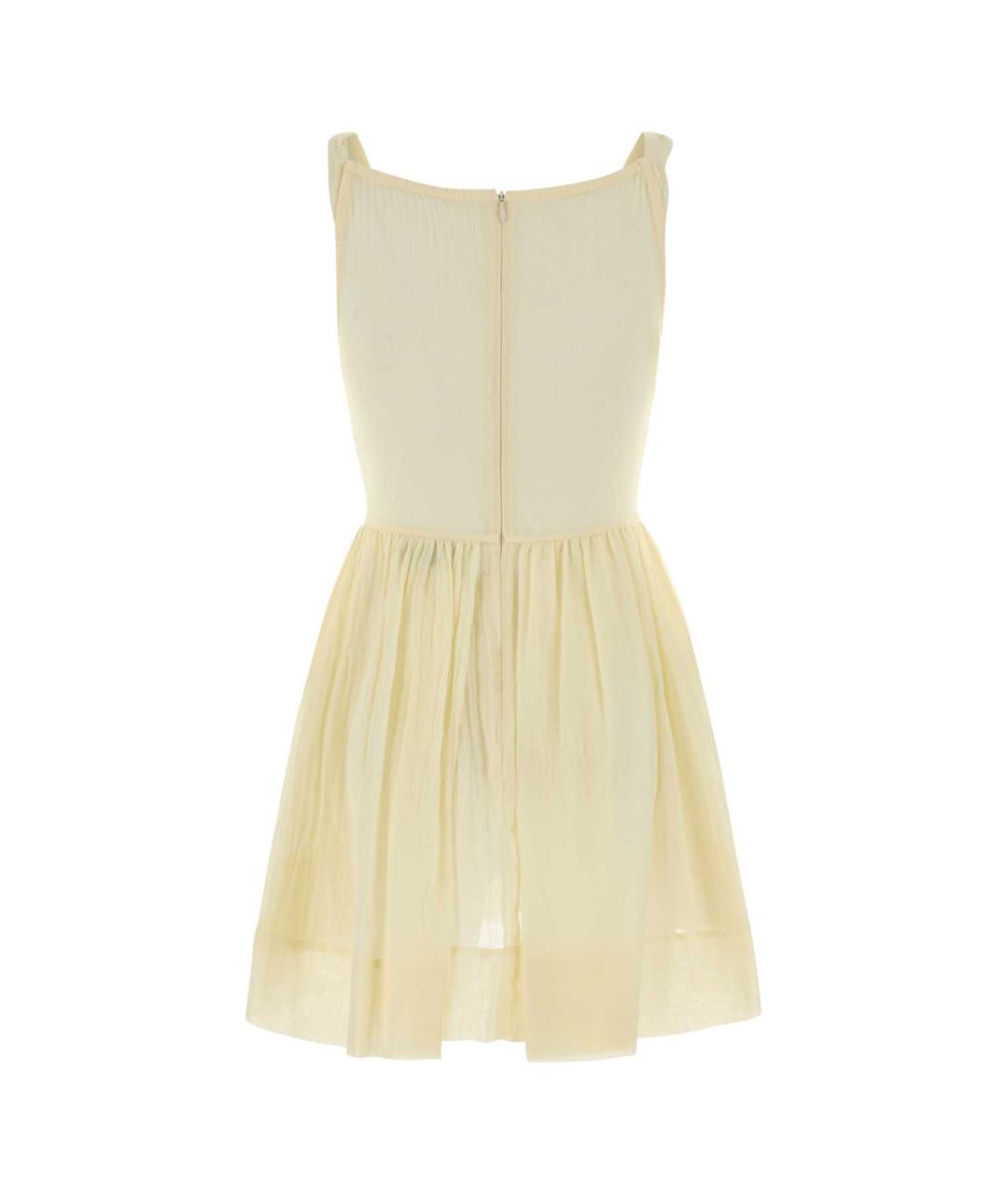VIVIENNE WESTWOOD Желтое хлопковое коктейльное платье, фото 2