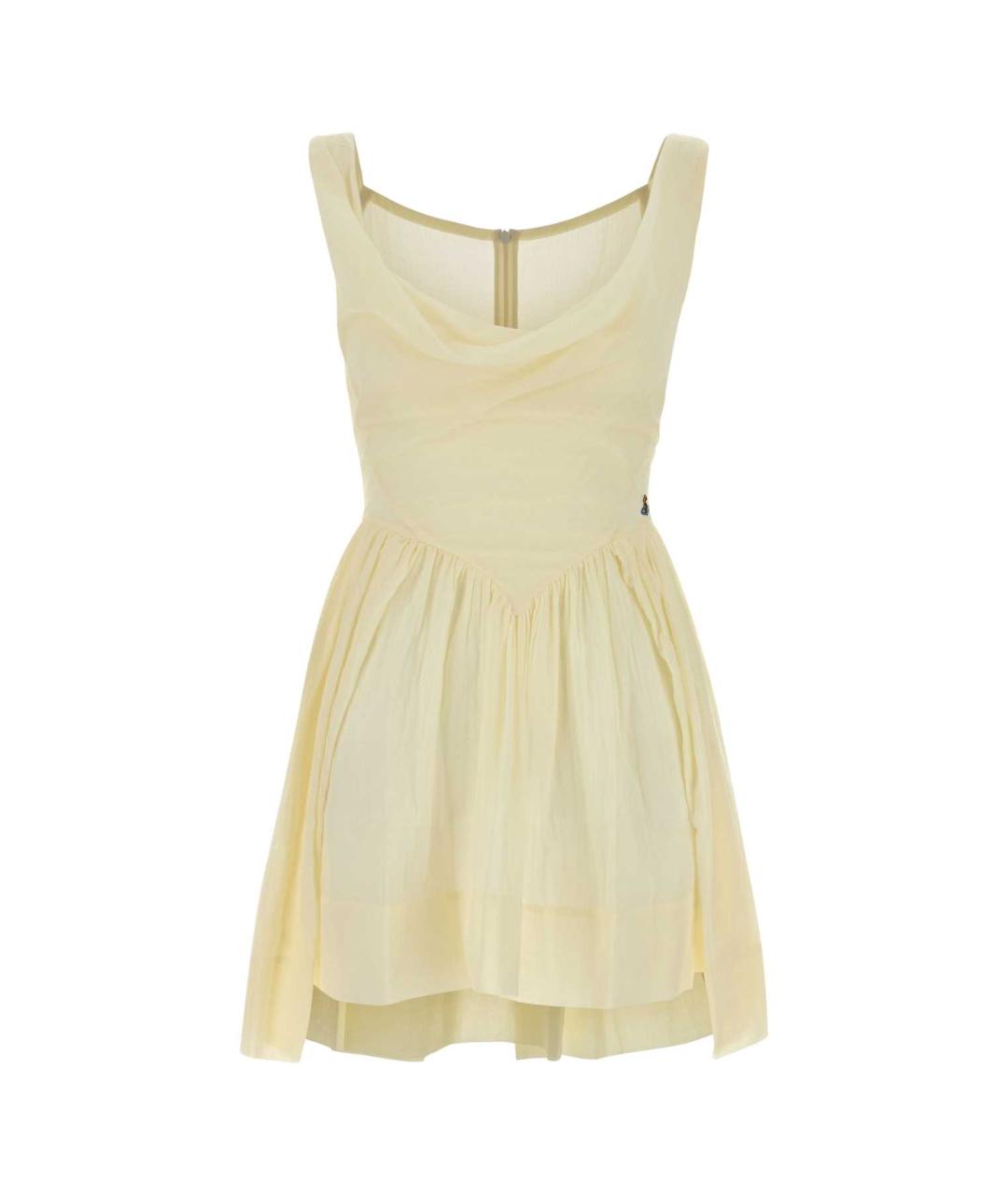 VIVIENNE WESTWOOD Желтое хлопковое коктейльное платье, фото 1