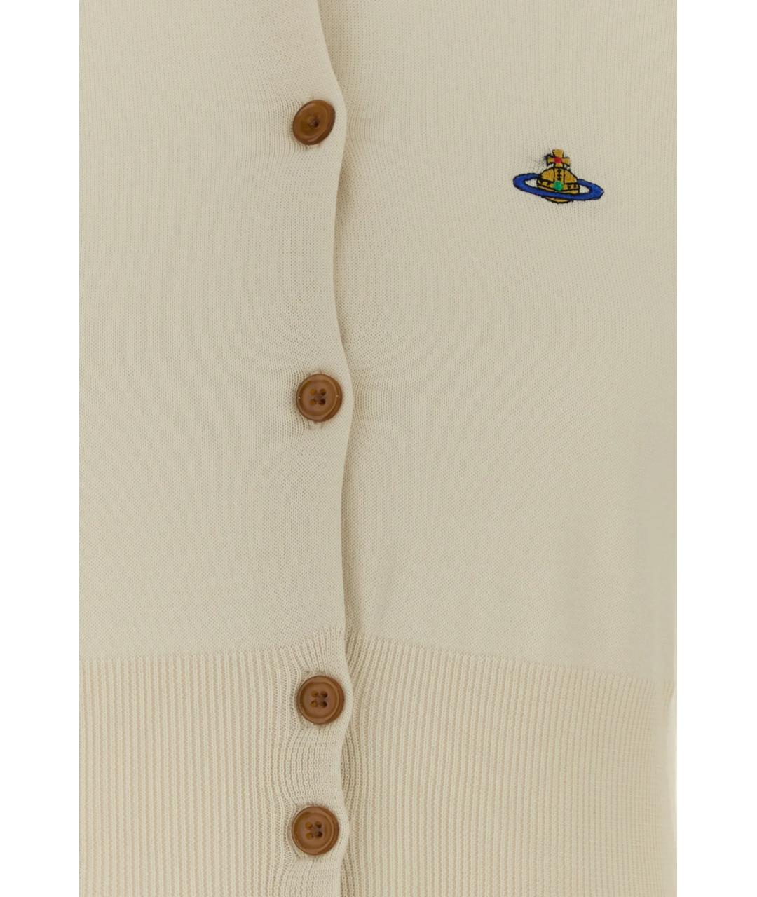 VIVIENNE WESTWOOD Бежевый хлопковый кардиган, фото 3