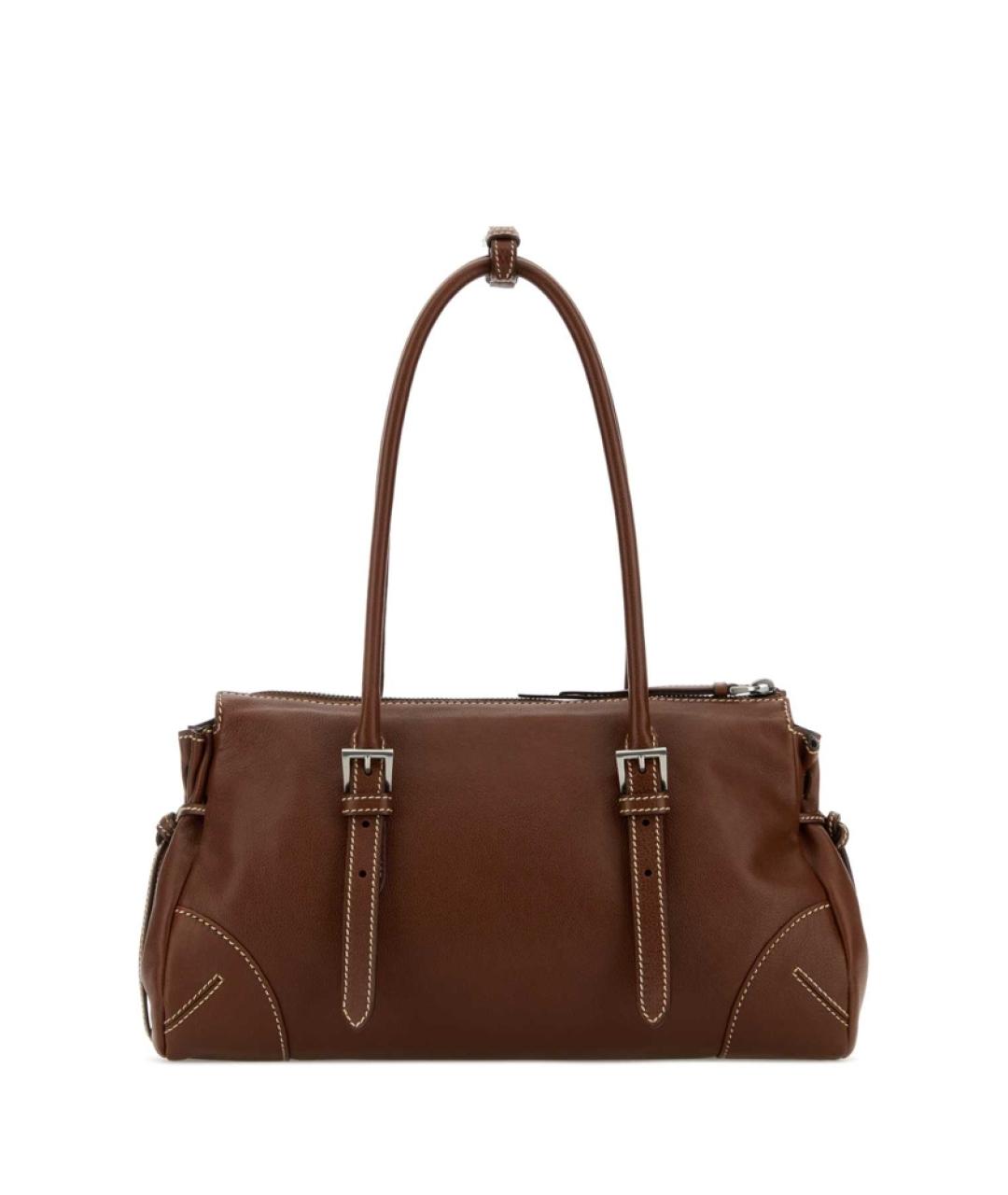 PRADA Коричневая кожаная сумка через плечо, фото 3
