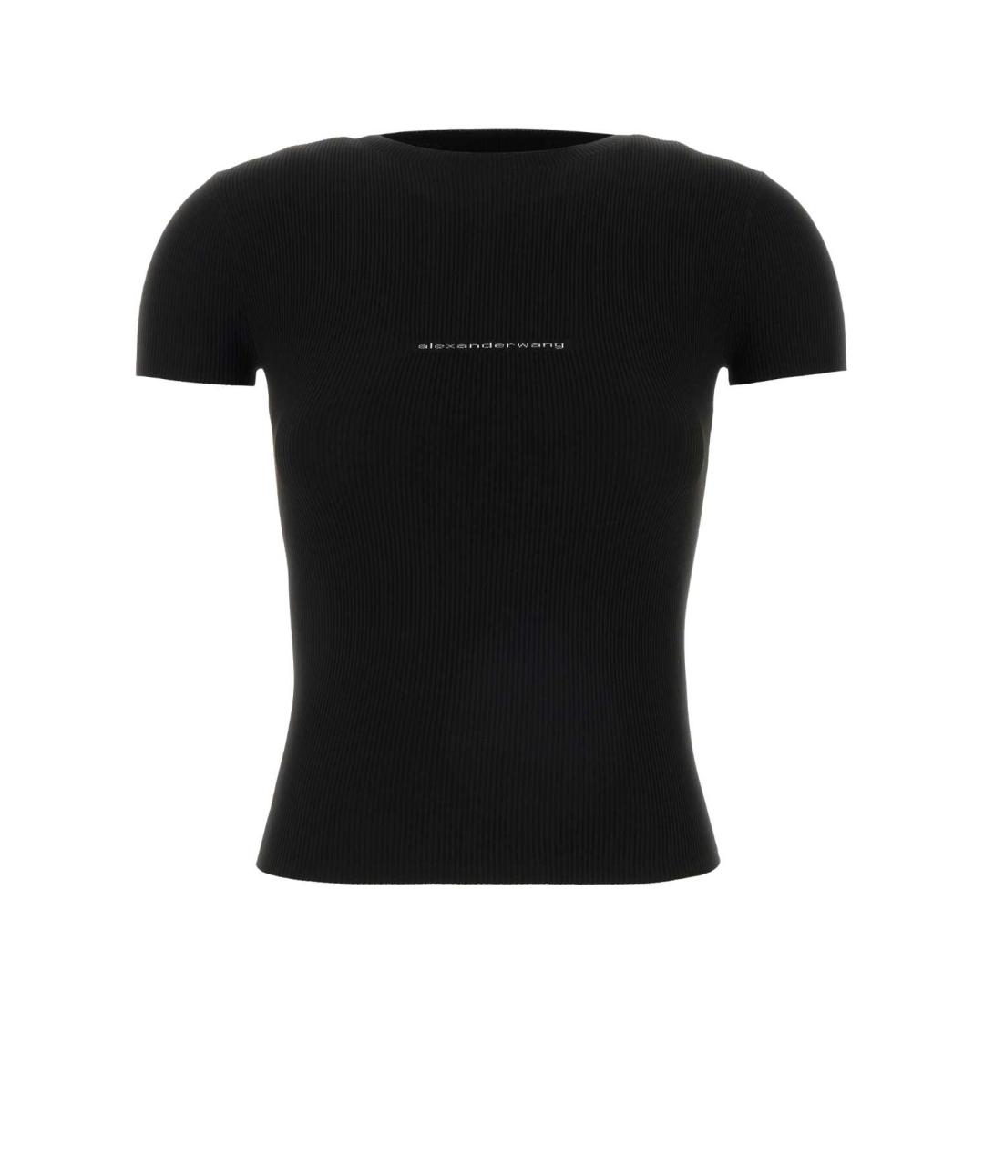 ALEXANDER WANG Черная хлопковая футболка, фото 1