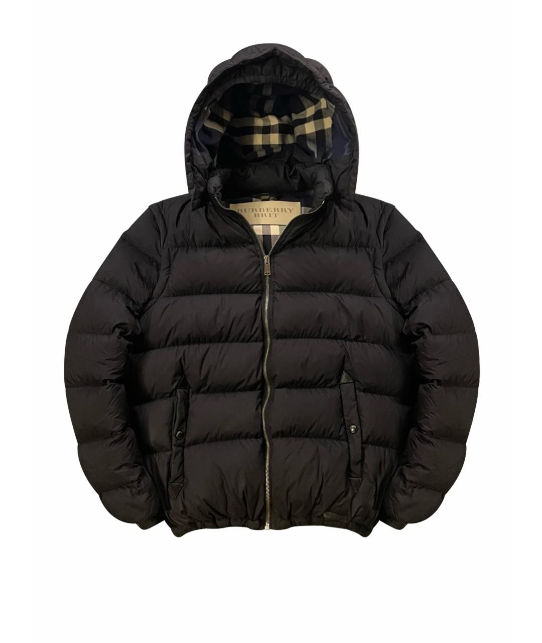 BURBERRY Черный полиэстеровый пуховик, фото 1