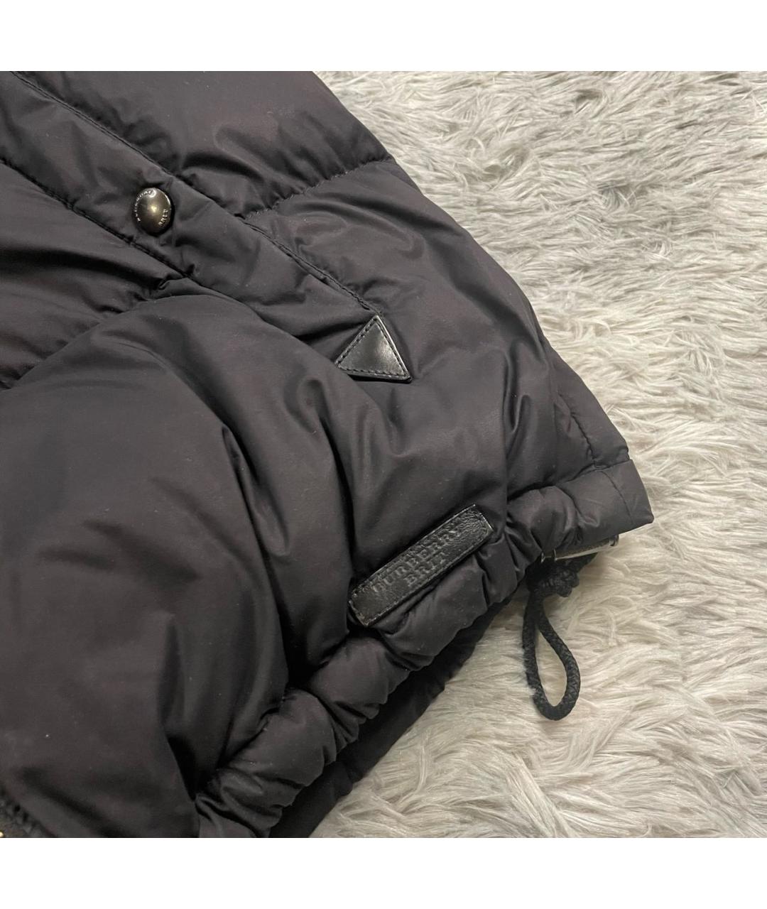 BURBERRY Черный полиэстеровый пуховик, фото 4