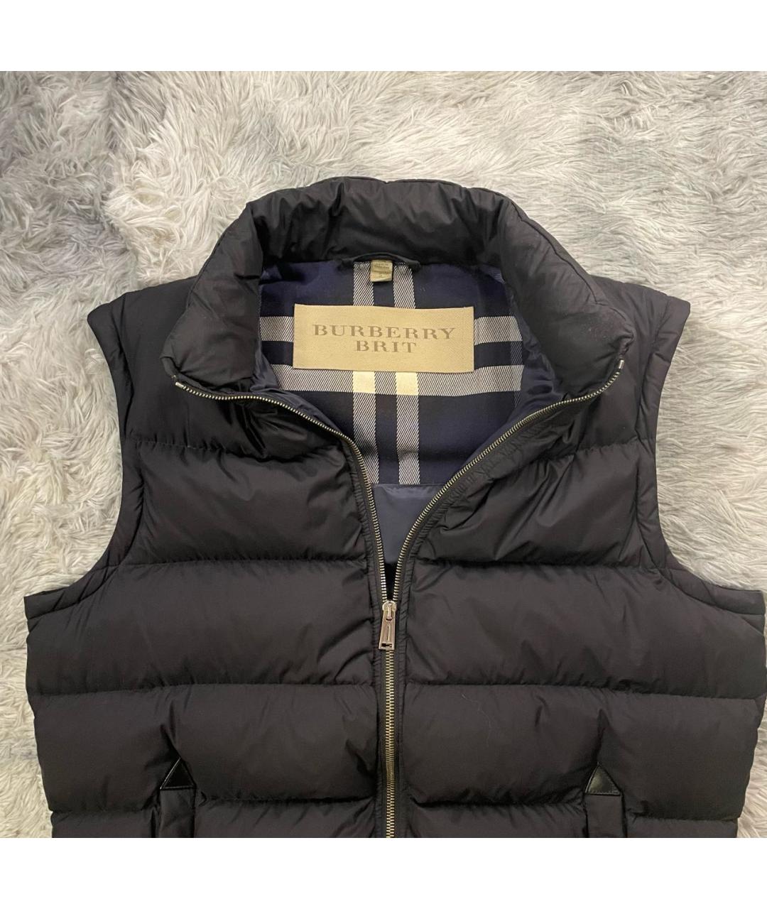 BURBERRY Черный полиэстеровый пуховик, фото 3