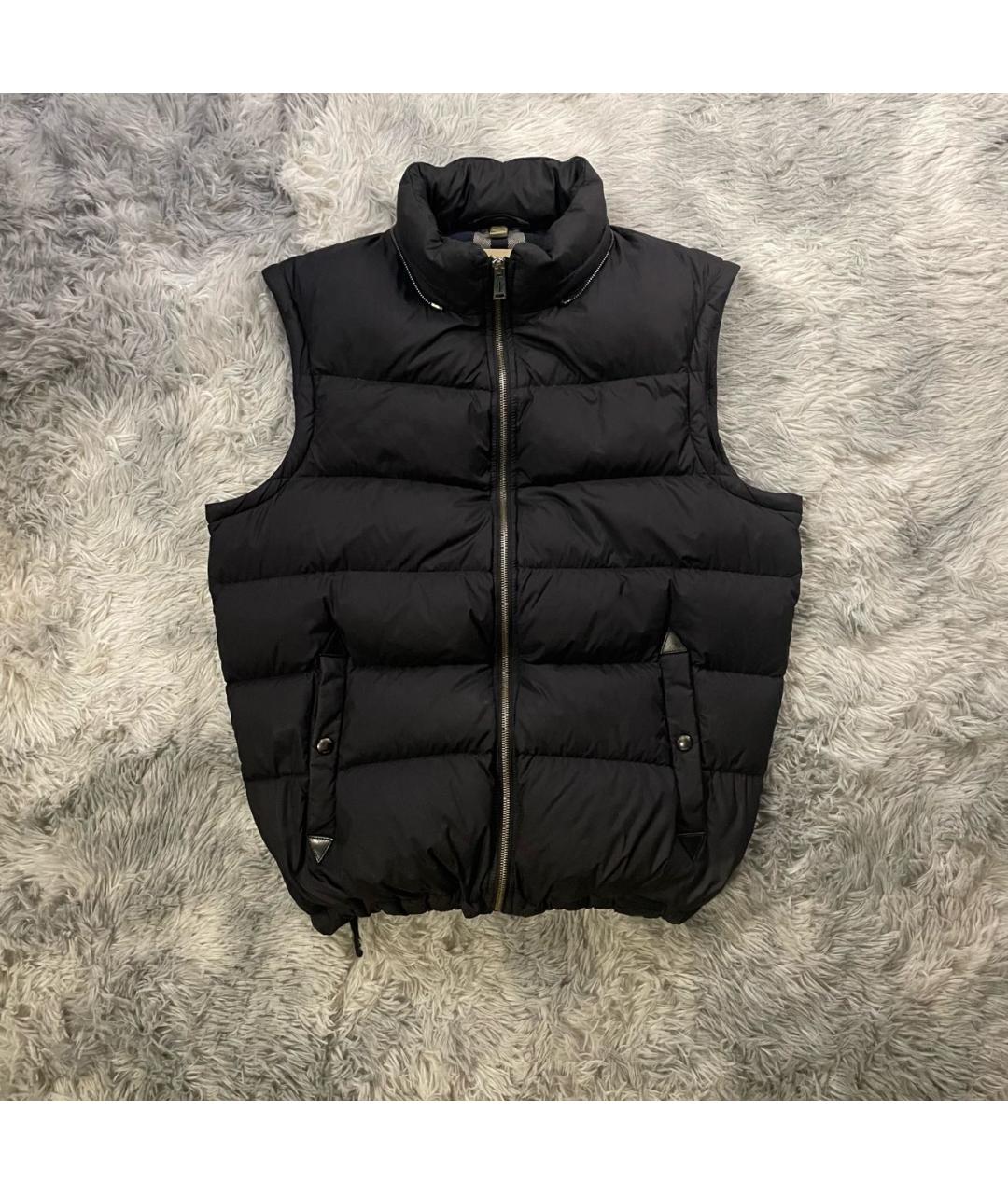 BURBERRY Черный полиэстеровый пуховик, фото 2